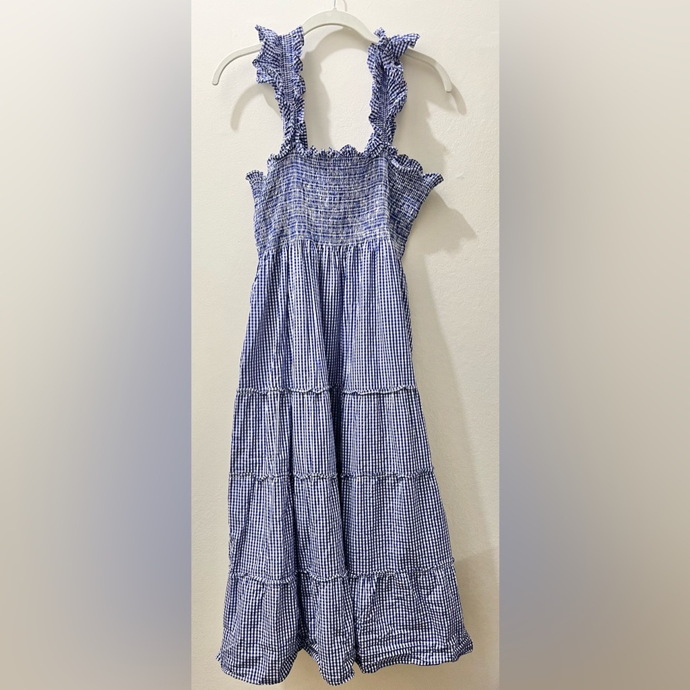 Hill House Ellie Nap Dress in Blue Gingham, Size L - Picture 3 of 13